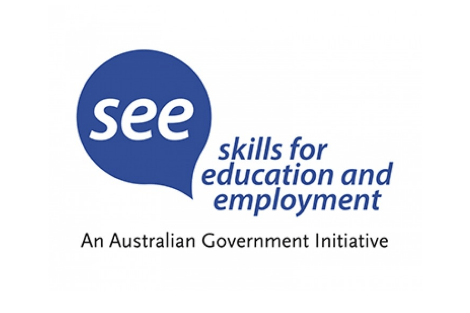 Skills for education and employment logo in blue